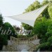 Cool Area Triangle 11 Feet 5 Inches Sun Shade Sail, UV Block Fabric Sail Perfect for Outdoor Patio Garden Swimming Pool in Color Cream   565564164
